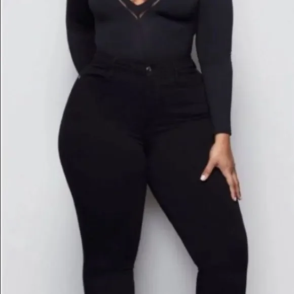 Good American Good Legs Black Jeans Plus Size 24 - Picture 4 of 8